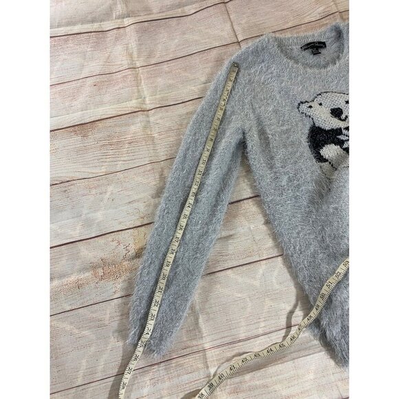 French Laundry Women's Grey Soft Polar Bear Long Sleeve Sweater - Large - Picture 10 of 12